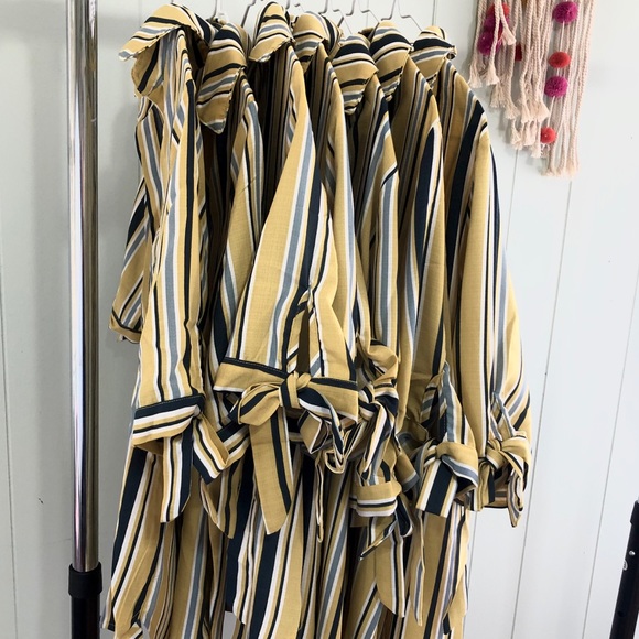 LARA Tops - lara vertical striped shirt